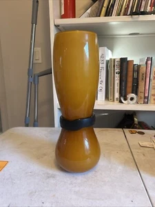 Salviati Venedig Italien Bernstein Fasciati Kunst Glas Vase - 16" x 5-1/2" #5 - Bild 1 von 4