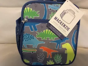 Bolsa de almuerzo clásica Pottery Barn Kids Mackenzie Neon Dino ¡Nueva! Dinosaurio azul - Imagen 1 de 1