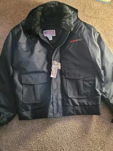 National Patrol Garda World Black Zip Button Mens X-Large Fur Security Jacket - Picture 1 of 3