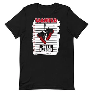 Camiseta a juego Jordan Retro 12 XII JUEGO DE LA GRIPE - Camiseta deportiva gráfica Wanted Mugshot - Imagen 1 de 8
