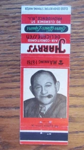 PROVIDENCE, RHODE ISLAND MATCHBOOK COVER: HARRY'S DELICATESSEN 1950s MATCHCOVER - Bild 1 von 2