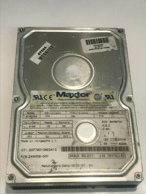 MAXTOR 81630A4 03A 08A 31A 1.6GB IDE HARD DRIVE 244656-001           aa5hd8 - Image 1 of 2
