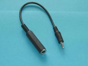 Custom US Cable Adapter Female 1/4" (6.3mm) to Male 1/8" (3.5mm) TRS Mini-plug** - Picture 1 of 1