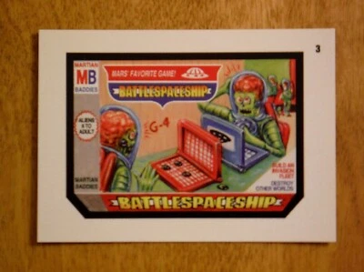 Mars Attacks Wacky Packages — 2020 — card #3 — “Battlespaceship” — Attacky — Topps - Imagem 1 de 2