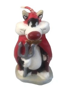 Vela vintage 1997 Sylvester The Cat Halloween Diavil Warner Bros 4" - Imagen 1 de 7