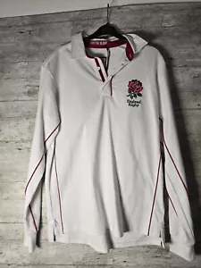 England For The Glory RFU Shirt Classic White Rugby Red Trim M Official Licensed - Picture 1 of 6