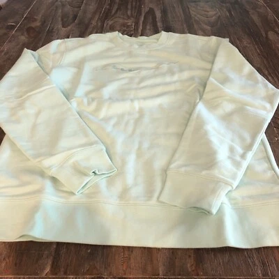 Saucony Logo Crew Neck Long Sleeve Sweatshirt Size S in Aqua  - Image 1 of 4
