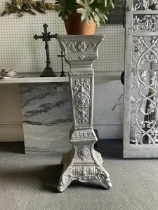 Groß! Absolut schöner Aluguss Vintage Kirche Blumensockel! - Bild 1 von 10