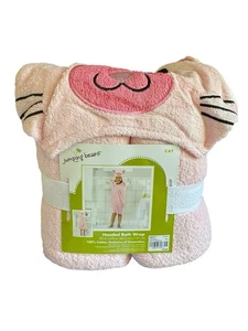 Neu mit Etikett Jumping Beans® rosa Katze Badetuch mit Kapuze, Kindergröße Baumwolle Halstuch 25 x 50 Zoll - Bild 1 von 3