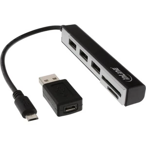 InLine USB OTG Cardreader&3-fach USB2.0 Hub,f. SDXCµSD+Adapter - Bild 1 von 2