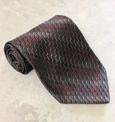 Corbata Jacquard Principe Para Hombres 100% Seda Metálica Brillo Hecha a Mano en Italia 57.25x4" Foto 1 de 4