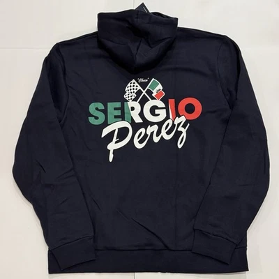 Oracle Red Bull Racing Sergio Perez Flag Overhead Hoodie Size M Navy Blue NWT - Image 1 of 4
