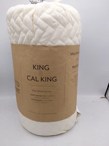 Steppdecke 3-teilig King/ Cal King Elfenbein - Bild 1 von 6