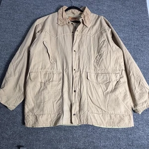 Schaefer Outfitter Canvas Jacket Mens 2XL Tan Western Coat Corduroy Collar USA - Picture 1 of 20