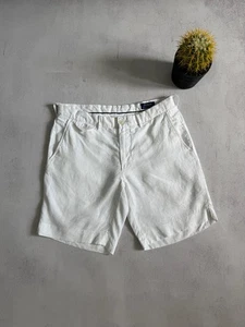 Polo Ralph Lauren Linen Shorts Chino White Mens 32 Size Luxury Old Money - Picture 1 of 13