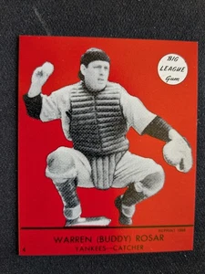 1941 Goudey Baseball Card # 4 Buddy Rosar - New York Yankees (NM) - Picture 1 of 3