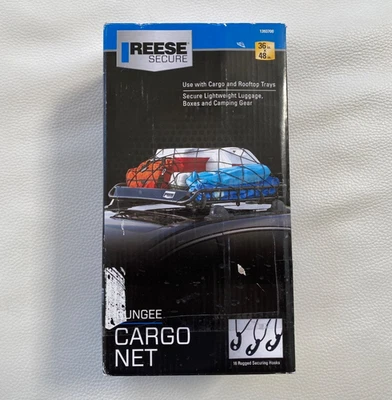 Red de almacenamiento de carga con correa elástica Reese 36"x48" 16 ganchos para portaequipajes de techo, etc. Foto 1 de 3