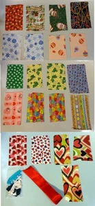 21 Fabric Remnants Ribbons Christmas Easter Valentine's St Patrick's Mardi Gras - Picture 1 of 12