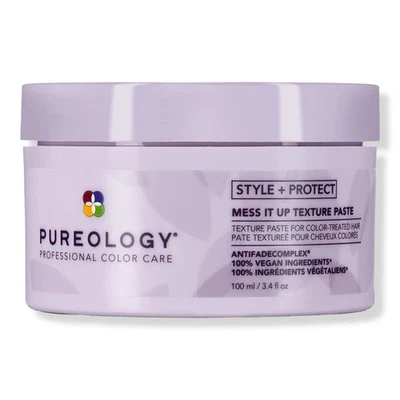 PUREOLOGY STYLE + PROTECT MESS IT UP TEXTURE HAIR PASTE TEXTURIZING 3.4 OZ VEGAN - Image 1 of 4