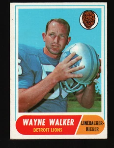 1968 Topps Football #26 - Wayne Walker - Detroit Lions  68-127 - Picture 1 of 2