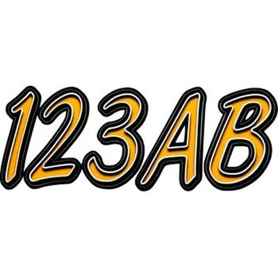 Hardline Series 400 Watercraft I.D. Kit - Orange/Black Motorcycle ORBKG400 - Image 1 of 3