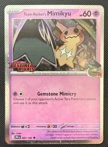 Pokemon Team Rocket's Mimikyu 087/182 Destined Rivals SELLADO CASI NUEVO - Imagen 1 de 2
