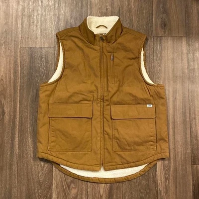 Lees tan vest w/ Sherpa fleece inside size L - Image 1 of 4