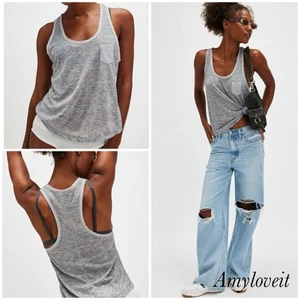 Free People Seize The Day Pocket Tank Top Size Medium NWT - Picture 1 of 4