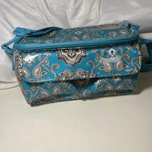 Bandolera Vera Bradley Stay Cooler bolsa de almuerzo aislada medallón verde correa - Imagen 1 de 8