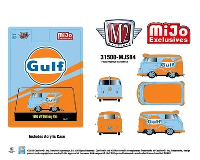 M2 Machines 1:64 1960 Volkswagen Delivery van Custom GULF Blue MiJo Exclusives - Image 1 of 3