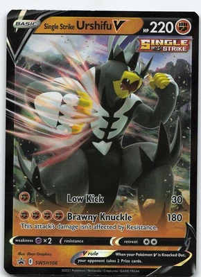 Single Strike Urshifu V - SWSH106 Promo Holo SWSH: Sword & Shield Promo Cards NM - Image 1 of 2