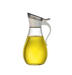Klarglas Olivenöl Ausgießer Kochen Spender Küche Flasche mit Kunststoffdeckel - Bild 1 von 1