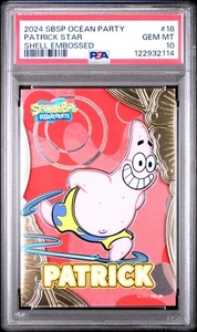 2024 WONDERCARD SPONGEBOB SQUAREPANTS SERIES 2-OCEAN PARTY GOLD #18 PATRICK - Picture 1 of 4
