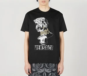 Versace 1008485 1A06067 LOGO GRAPHIC T-Shirt Black XL - Picture 1 of 8
