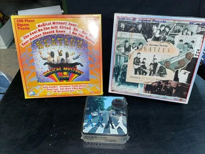 3 Beatles JIGSAW PUZZLES, Abbey Road , Magical Mystery Tour , New In Box , READ - Image 1 of 4