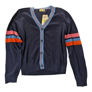BBC-3 Epic Threads Girls Varsity Cardigan Size Medium (10/12) - Navy/Multicolor - Picture 1 of 3