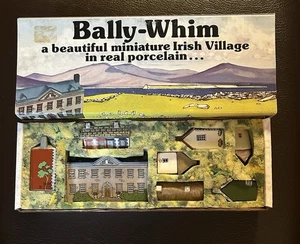 Wade of Ireland 1980's Porcelain Miniature Village Bally Whim Set #1 Mint in Box - Picture 1 of 10