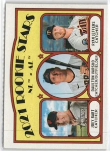 2021 Topps Heritage #49 2021 Rookie Stars Jeffers / Bart / Varsho - Picture 1 of 2