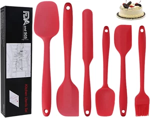 6 PCS High Heat Resistant Non-Stick Rubber Spatulas Set - Picture 1 of 11