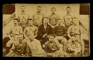 1887 N693 Kalamazoo Bats Equipo Atletismo Club de Béisbol Wilbert Robinson *PIEL* - Imagen 1 de 2