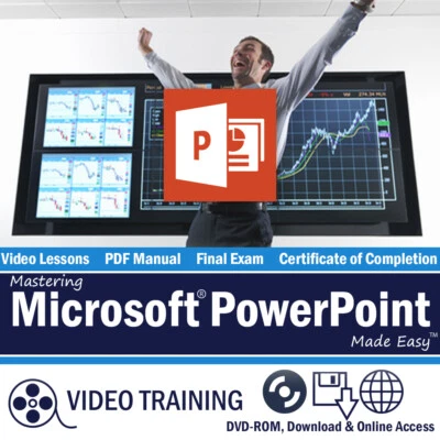 Learn Microsoft POWERPOINT 2013/2010 Training Tutorial DVD-ROM Course 6 Hours - Image 1 of 4