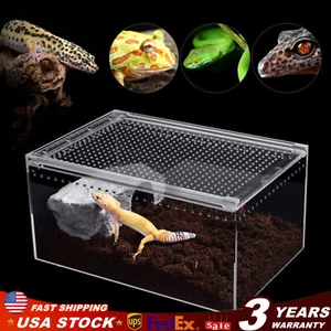 Acrylic Large Reptile Cage Pet Feeding Tank For Lizard Turtle Insect Breeding - Picture 1 of 21