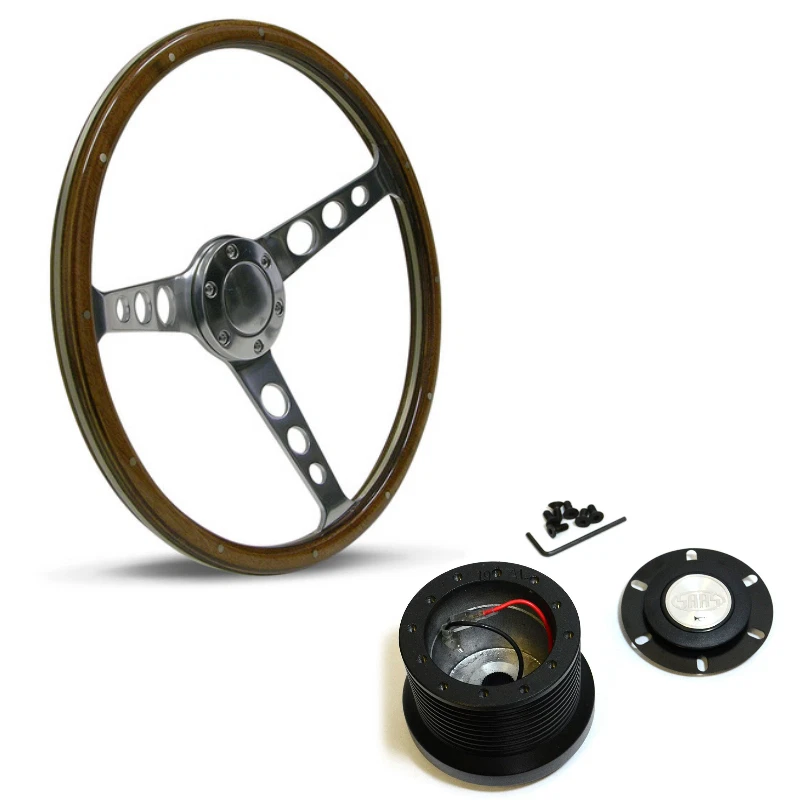 Kit de volante y jefe SAAS Classic Wood 15" para Ford Falcon XY 1970-1972 Foto 1 de 4