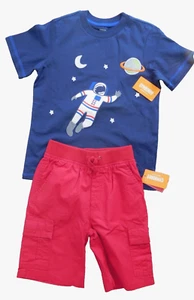 Gymboree Boys 6 FUTURE ASTRONAUT Navy Top & Red Cargo Shorts Set NWT - Picture 1 of 4
