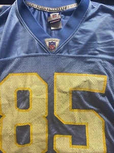Antonio Gates Chargers Powder Blue Jersey Vintage Reebok #85 NFL Equipment - Picture 1 of 5