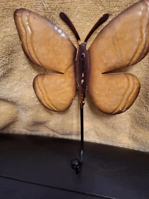 Винтажный металлический желтый крюк-бабочка - Изображение 1 из 4