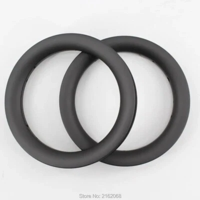 1pair 12 Inch Carbon Clincher Rims 25mm Slide Car Scooter Push Bike Matte UD - Image 1 of 4