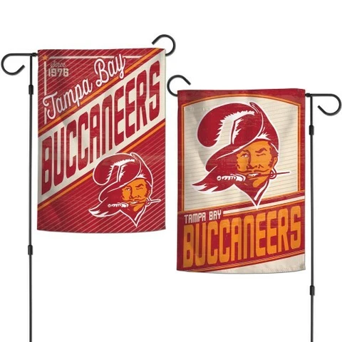 New NFL Tampa Bay Buccaneers Classic Retro Logo 2 Sided 12.5 X 18" Garden  Flag Cover