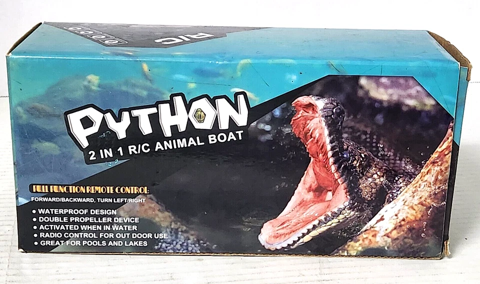 Toy PYTHON 2 in 1 Remote Control Animal Boat Outdoor Water Battery Power Ages 6+ - Image 1 of 4