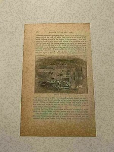 KP122) Chicago Stockyards Cattle City Illinois Old West 1890 grabado - Imagen 1 de 1